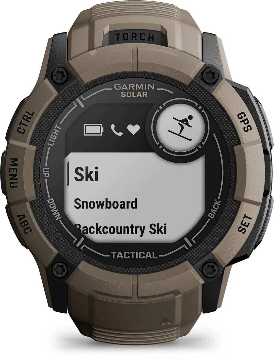 Garmin Instinct 2X Solar Tactical Edition Smartwatch - Coyote Tan - afbeelding 5 van 6