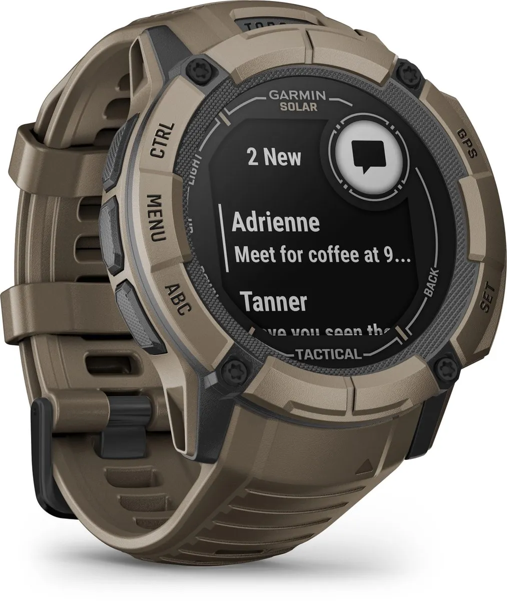 Garmin Instinct 2X Solar Tactical Edition Smartwatch - Coyote Tan - afbeelding 6 van 6