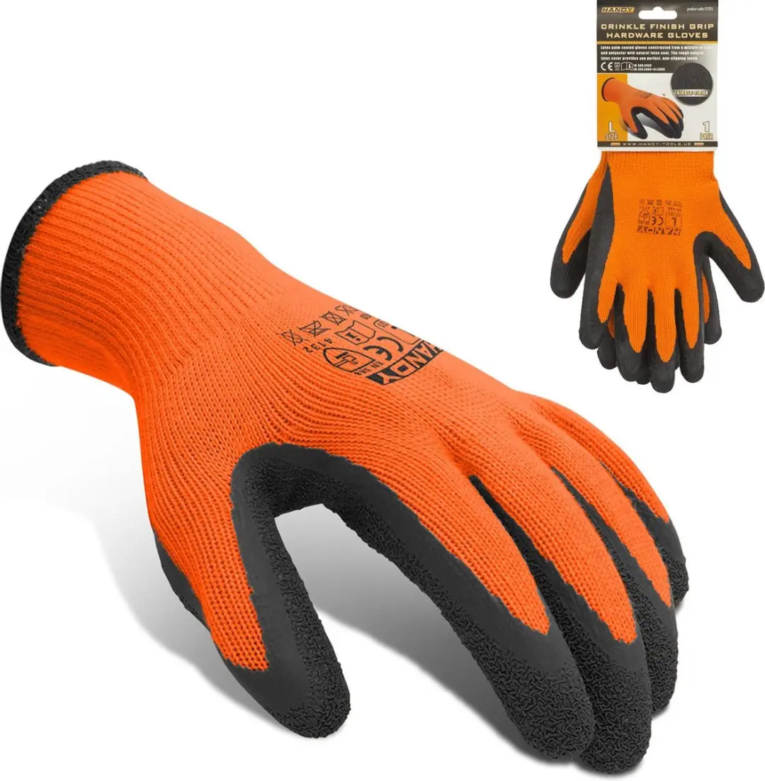 Handy Tuinhandschoenen Oranje/Zwart - L
