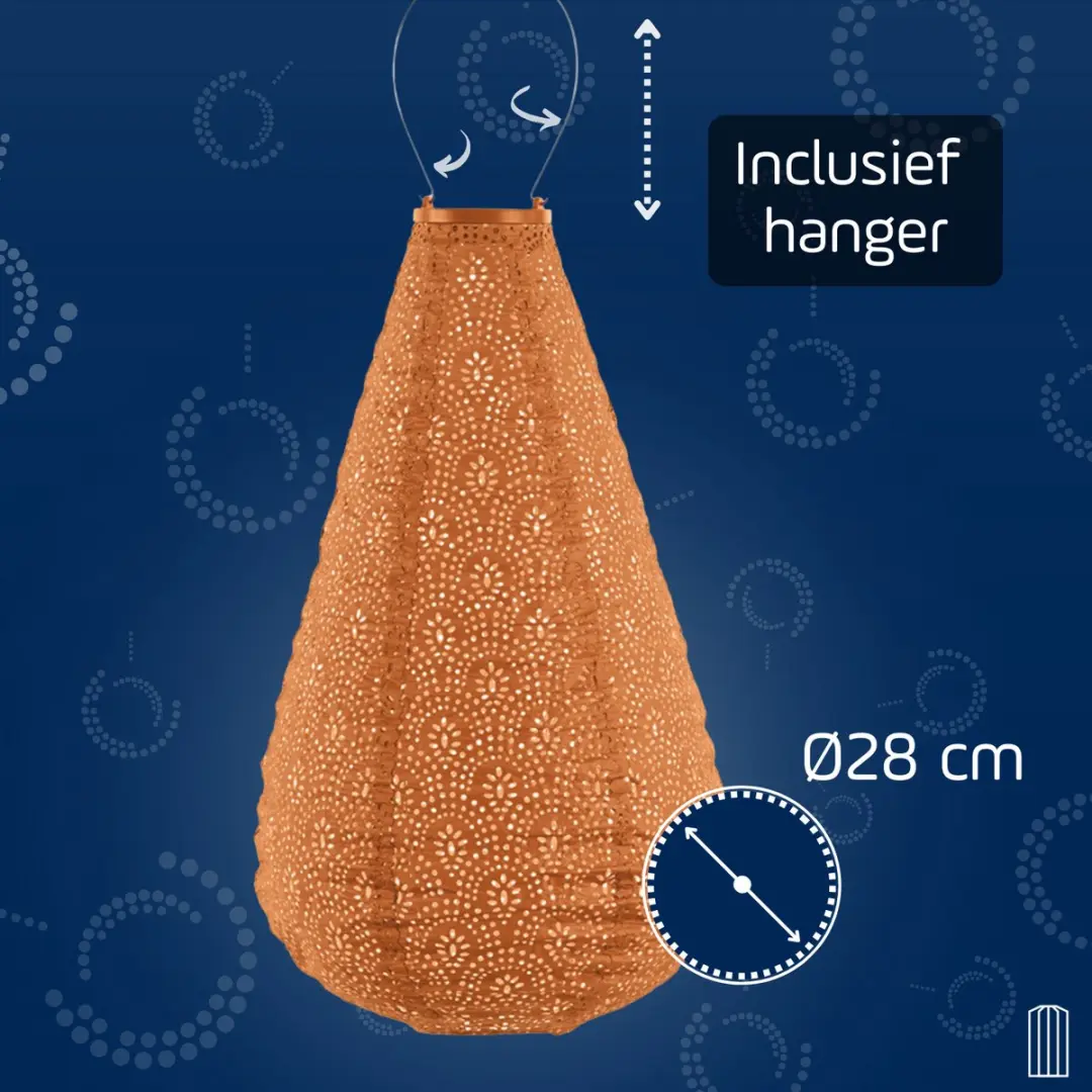 Lumiz Fan Drop Zonne Tuinverlichting 28cm - Oranje
