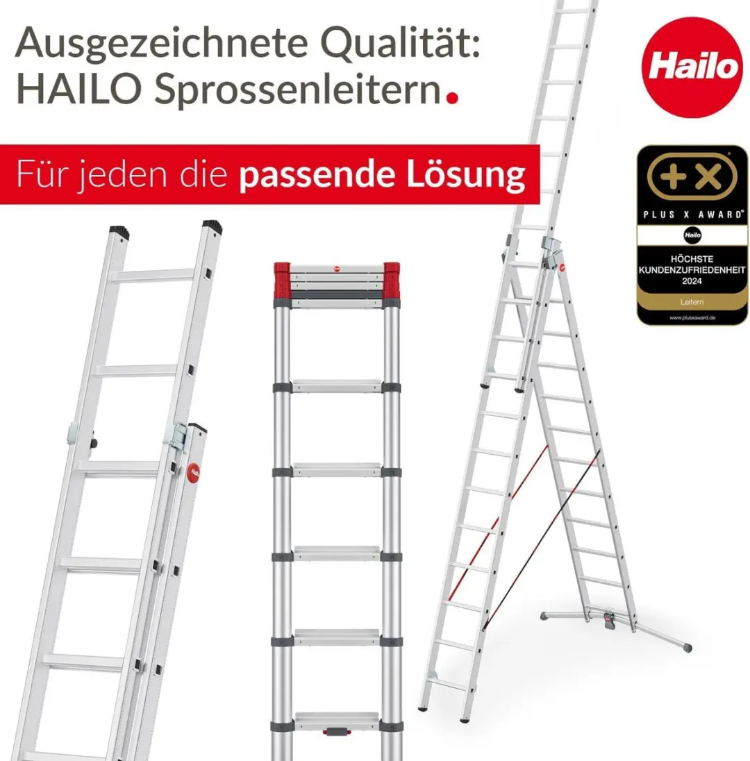 Hailo Alu-Kombileiter ProfiLOT S100 - 17 treden