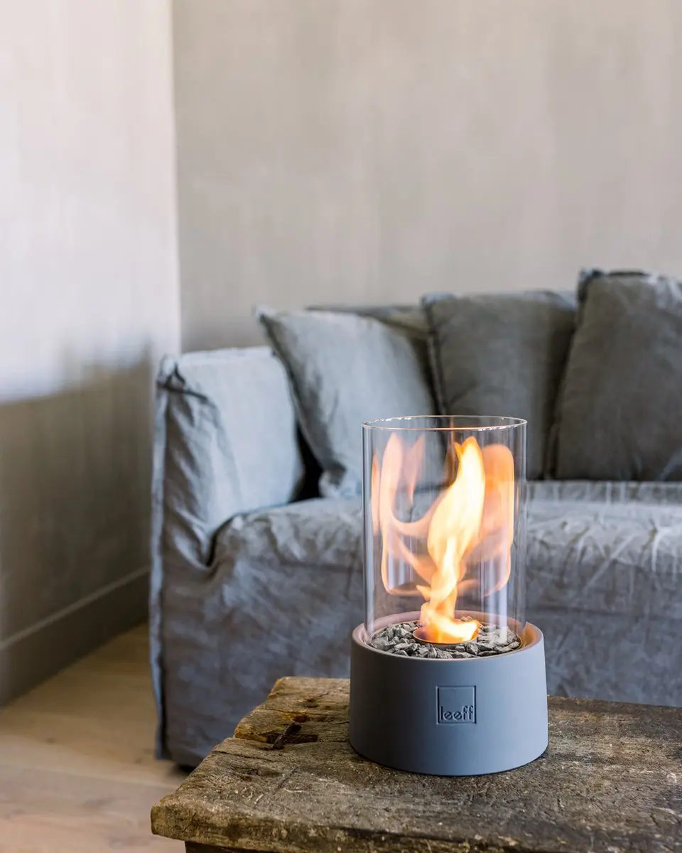 Leeff Stonefire Bio Ethanol Tafelhaard 1L - Grijs