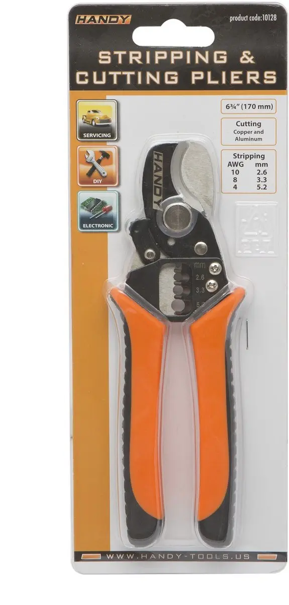 Handy Kabelstripper & Kniptang AWG 10-4 - 17mm - Oranje/Zwart