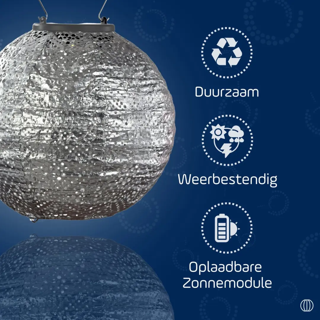 Lumiz Solar Buitenlamp Topaze Rond 20cm - Zilver