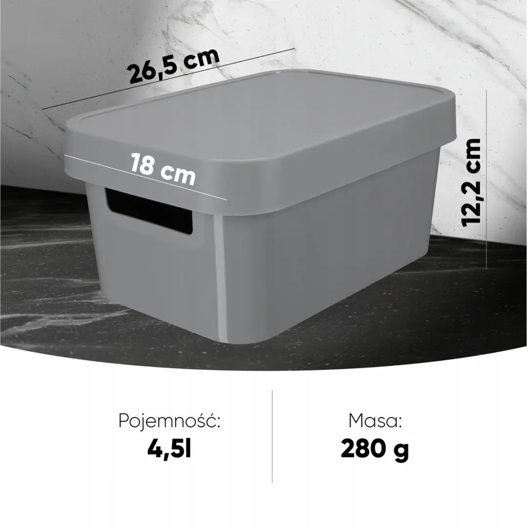 Curver Infinity Opbergbox 4.5L - Grijs