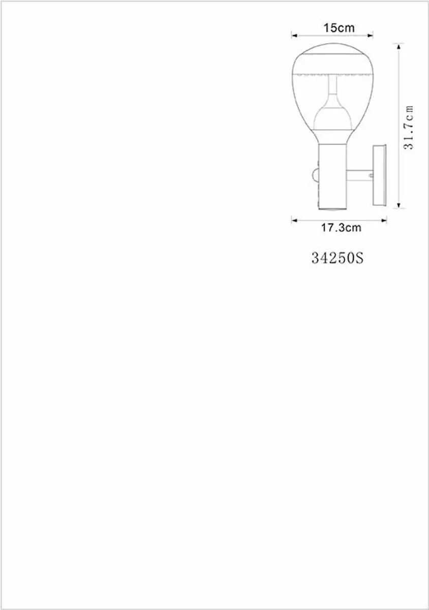 Globo Wandlamp Callisto 34250S - Metaal - Ø15cm - Nikkel
