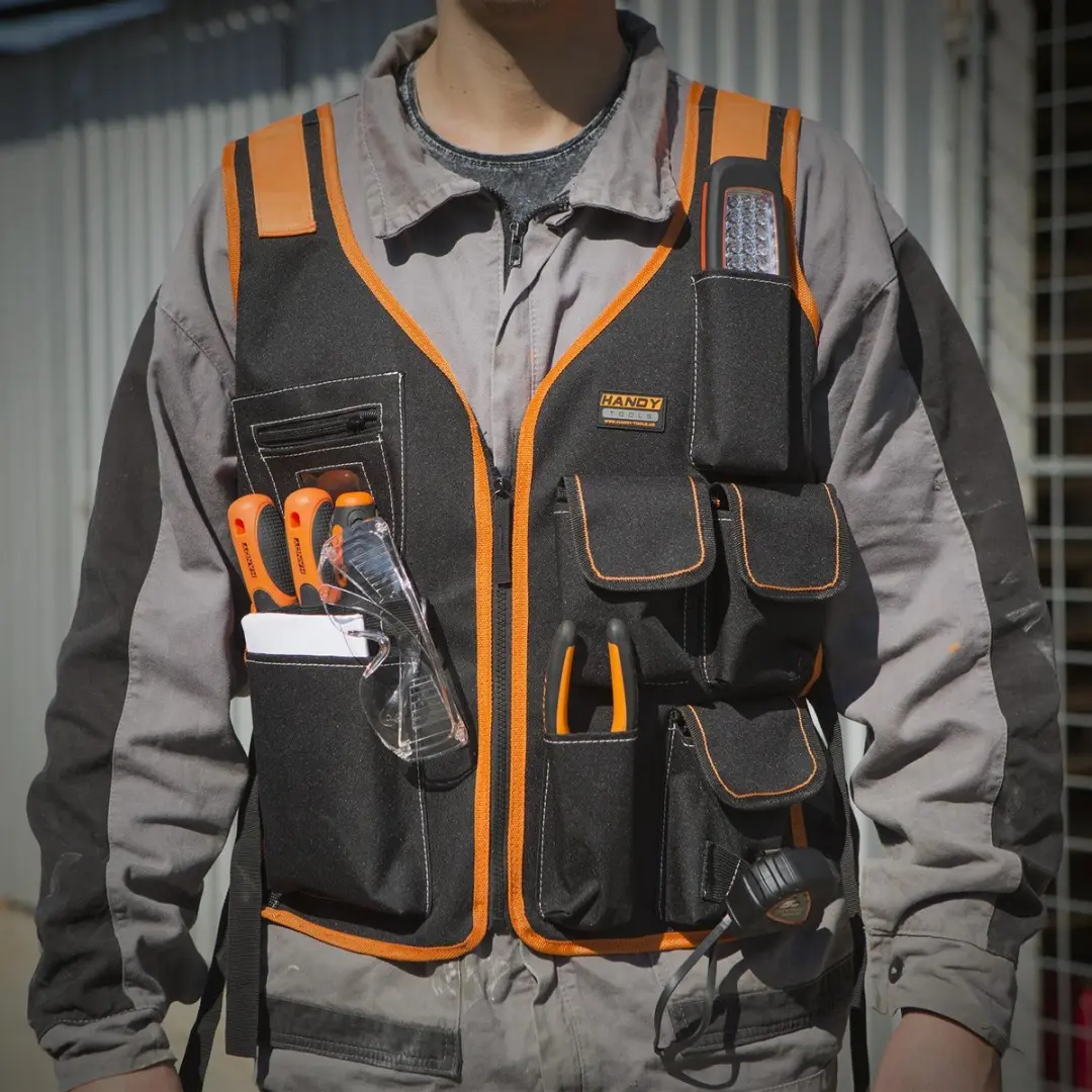 Handy Gereedschapsvest One Size - Zwart/Oranje