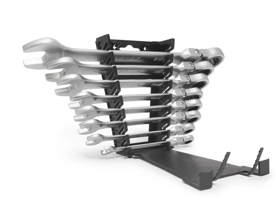 Handy 8-in-1 Ratel Steeksleutelset 8-21mm - Chroom-Vanadium Staal