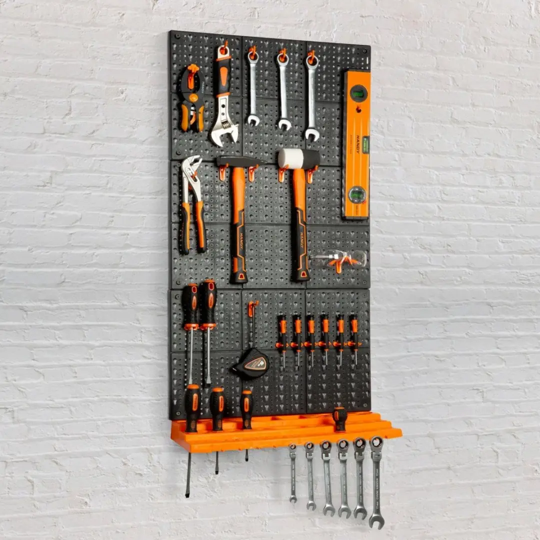 Handy Gereedschapswand 3 Panelen - Oranje/Zwart