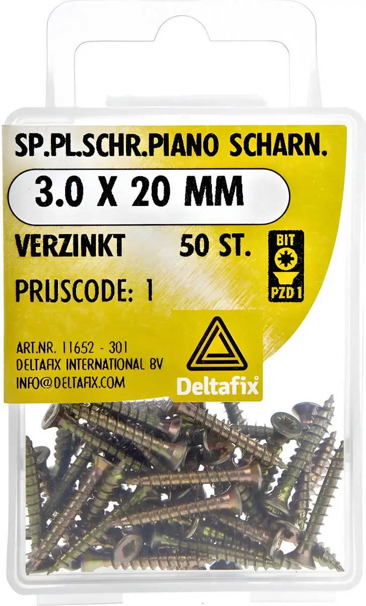 Deltafix Spaanplaatschroeven 3.0x20mm