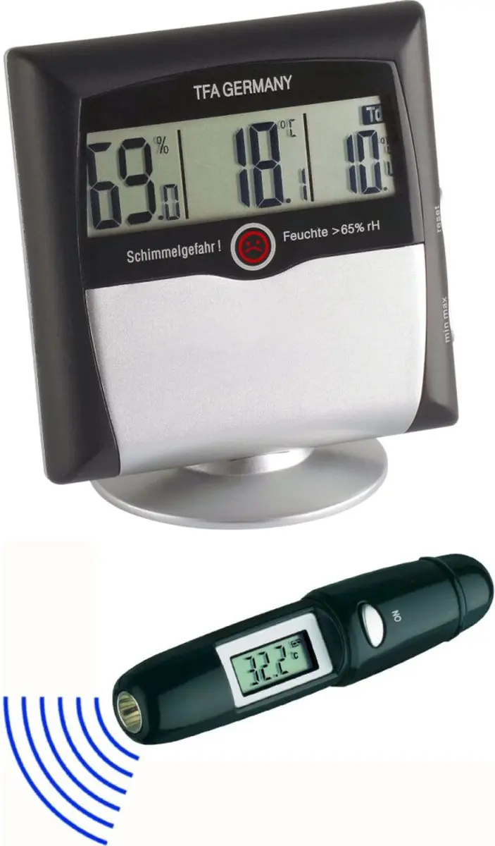 TFA Dostmann MS-10 Hygrometer + Infrarood Thermometer