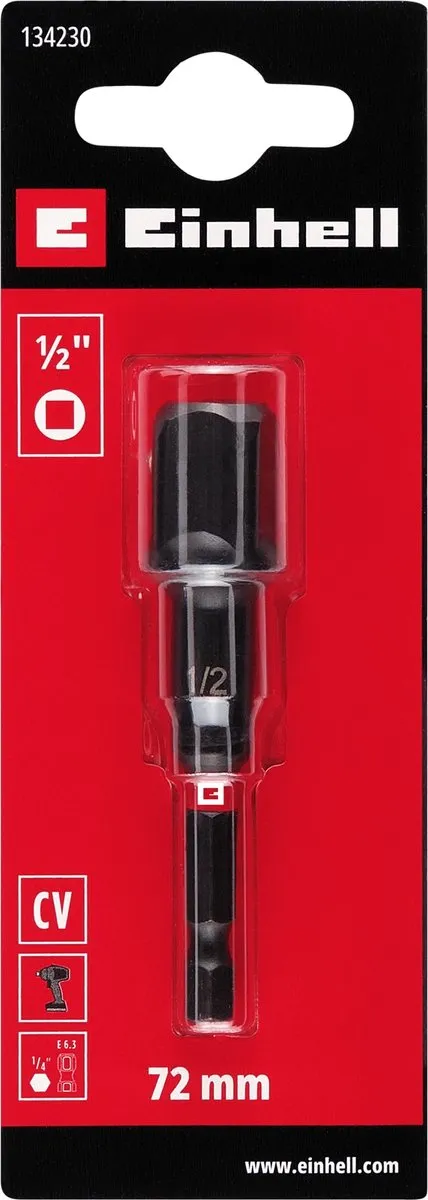 Einhell 1/2" Dopsleuteladapter 72mm - 1 Stuk