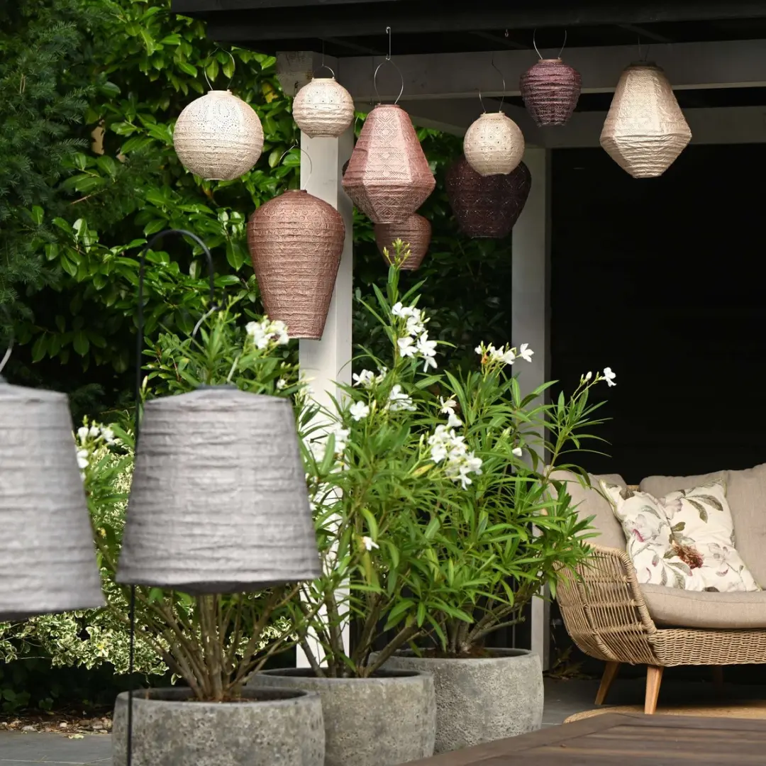 Lumiz Maui Solar Tuinlampen - 3 Stuks - Taupe/Blush