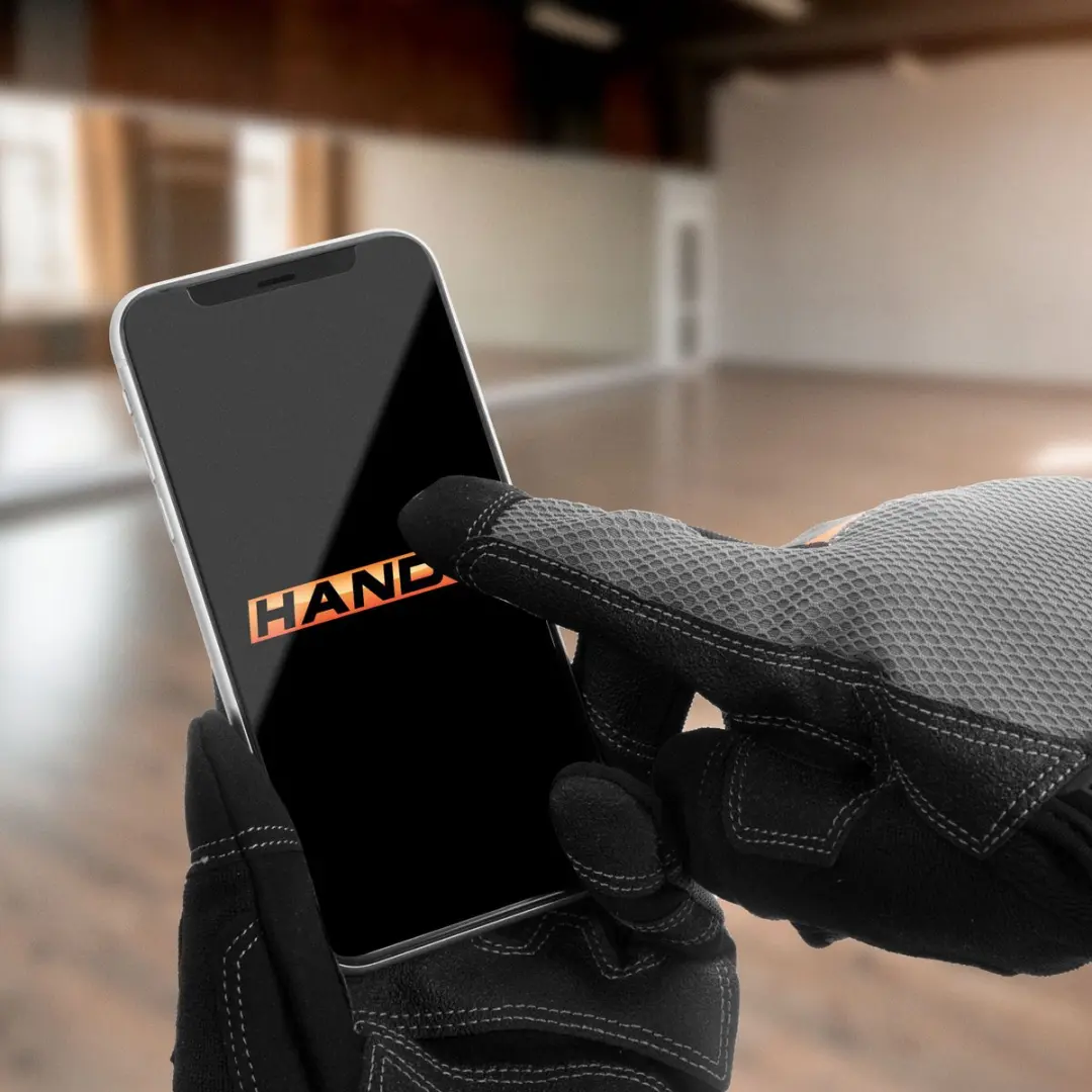 Handy Werkhandschoenen M - PVC Palm & Touchscreen - Zwart