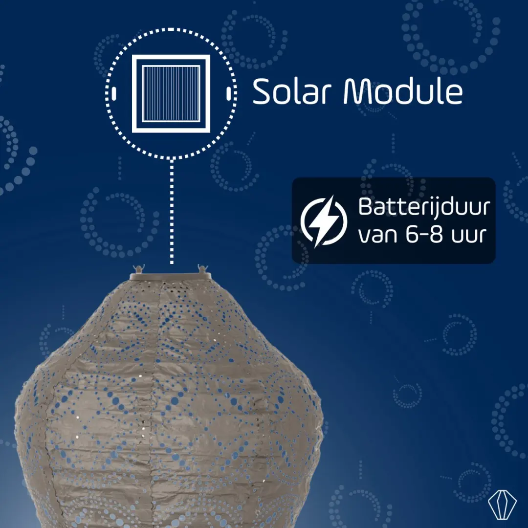 Lumiz Solar Tuinverlichting Mandela Jar 30cm - Taupe