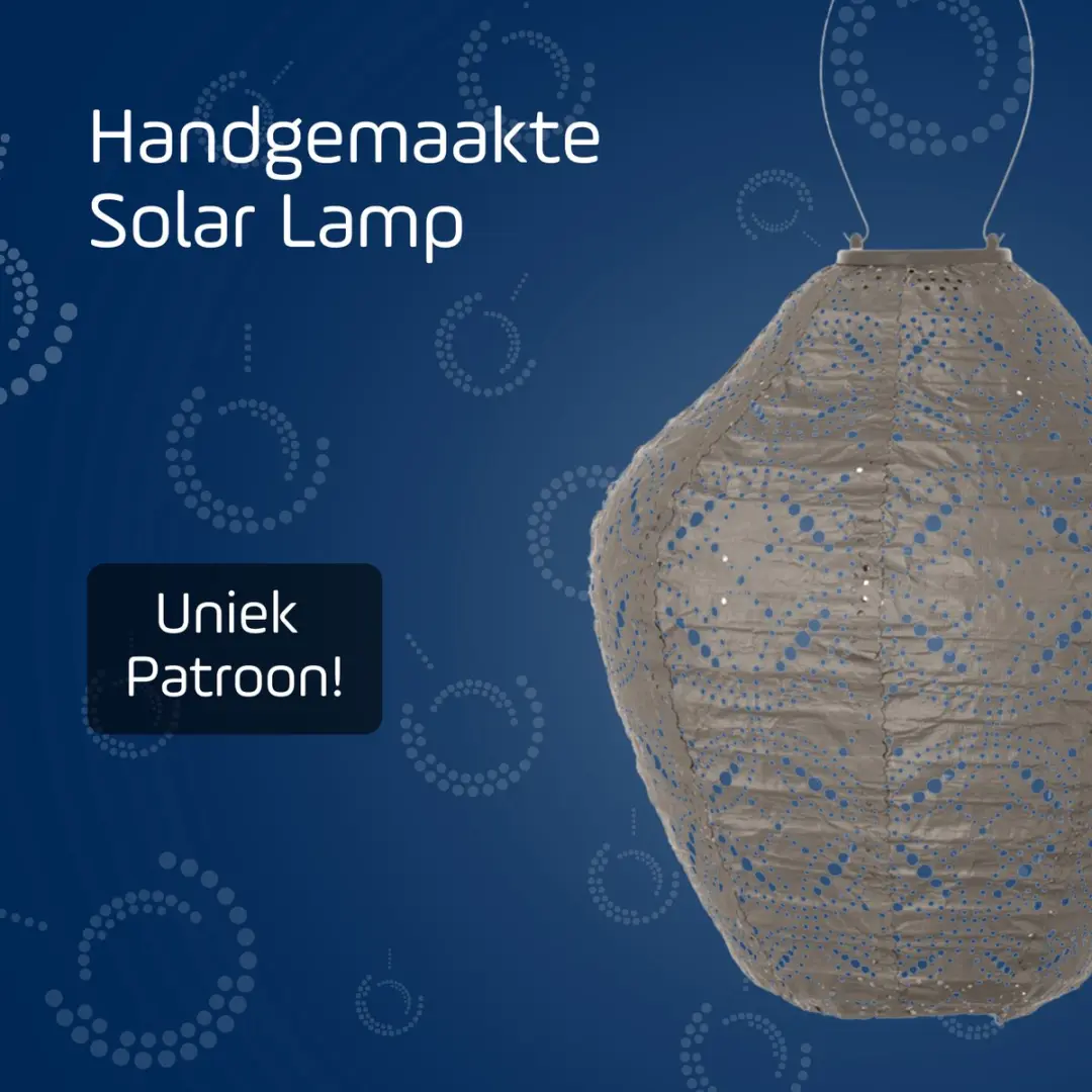 Lumiz Solar Tuinverlichting Mandela Jar 30cm - Taupe