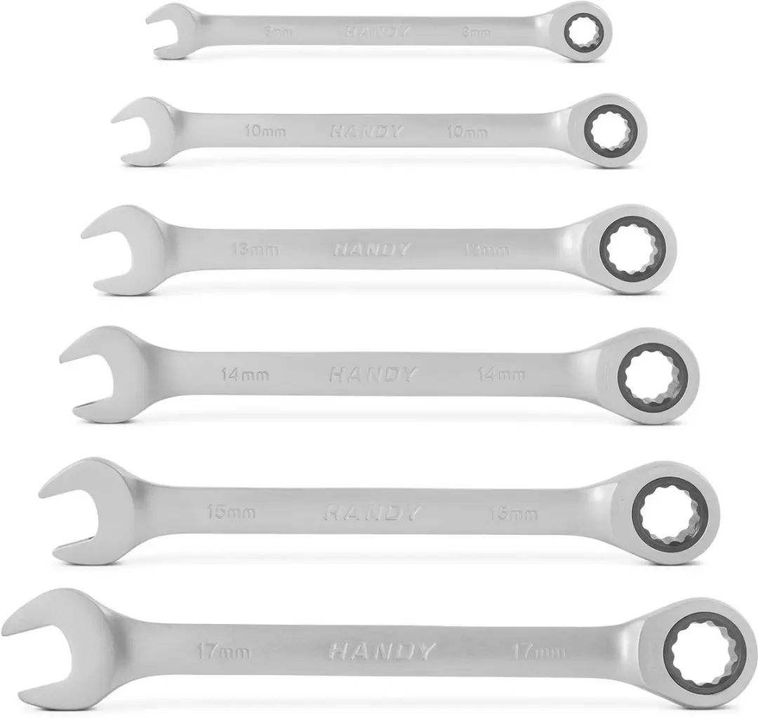 Handy Ratel Steeksleutelset 6-delig Maten 8-17mm