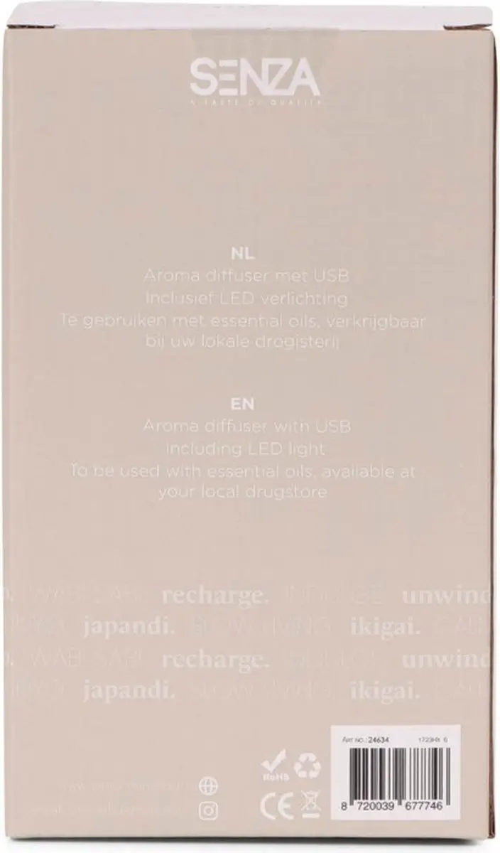 SENZA USB Aroma Diffuser Lichtbruin