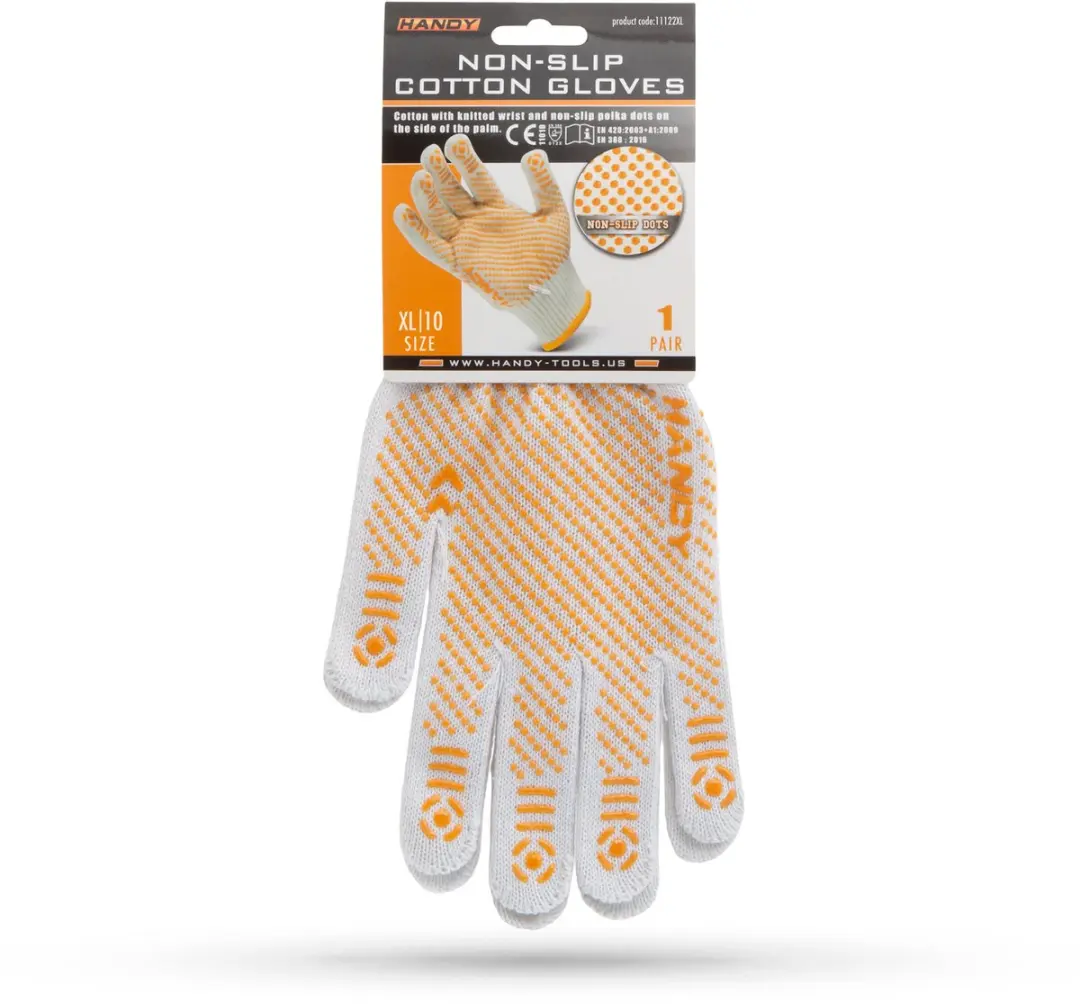 Handy Katoenen Werkhandschoenen XL - PVC Noppen