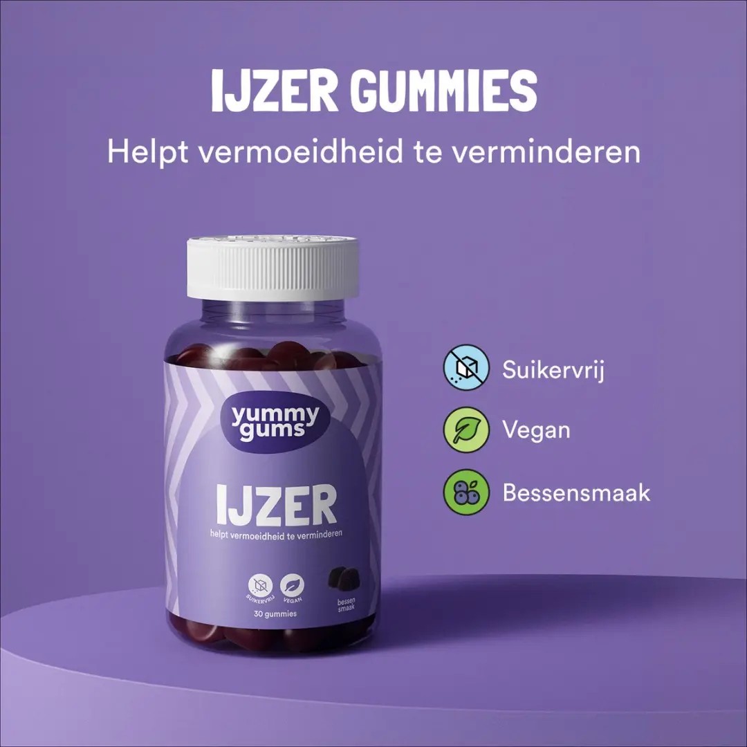 Yummygums IJzer Gummies 30 Stuks - 10mg