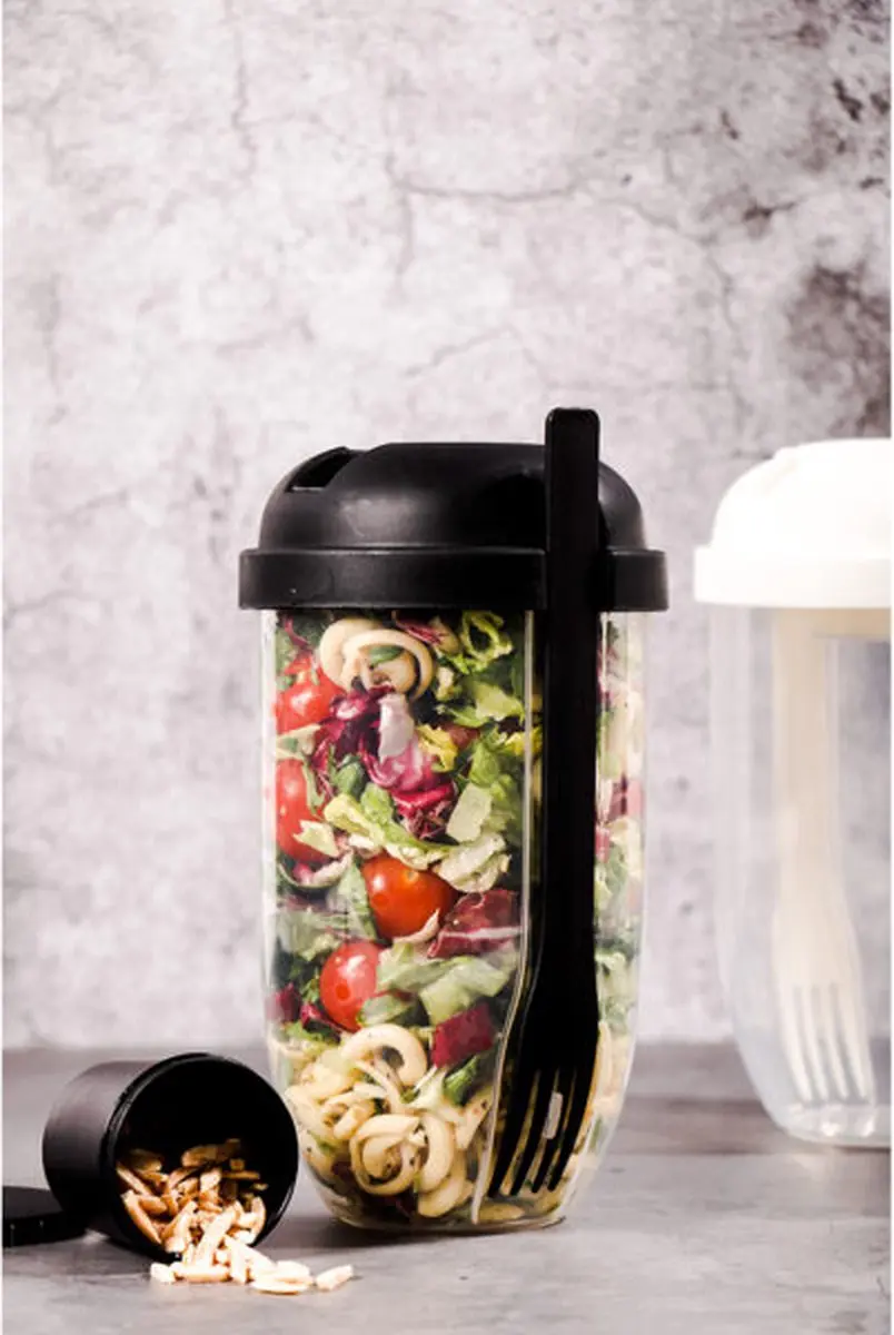 Senza Salade Shaker - 3 Stuks - 500ml - Wit