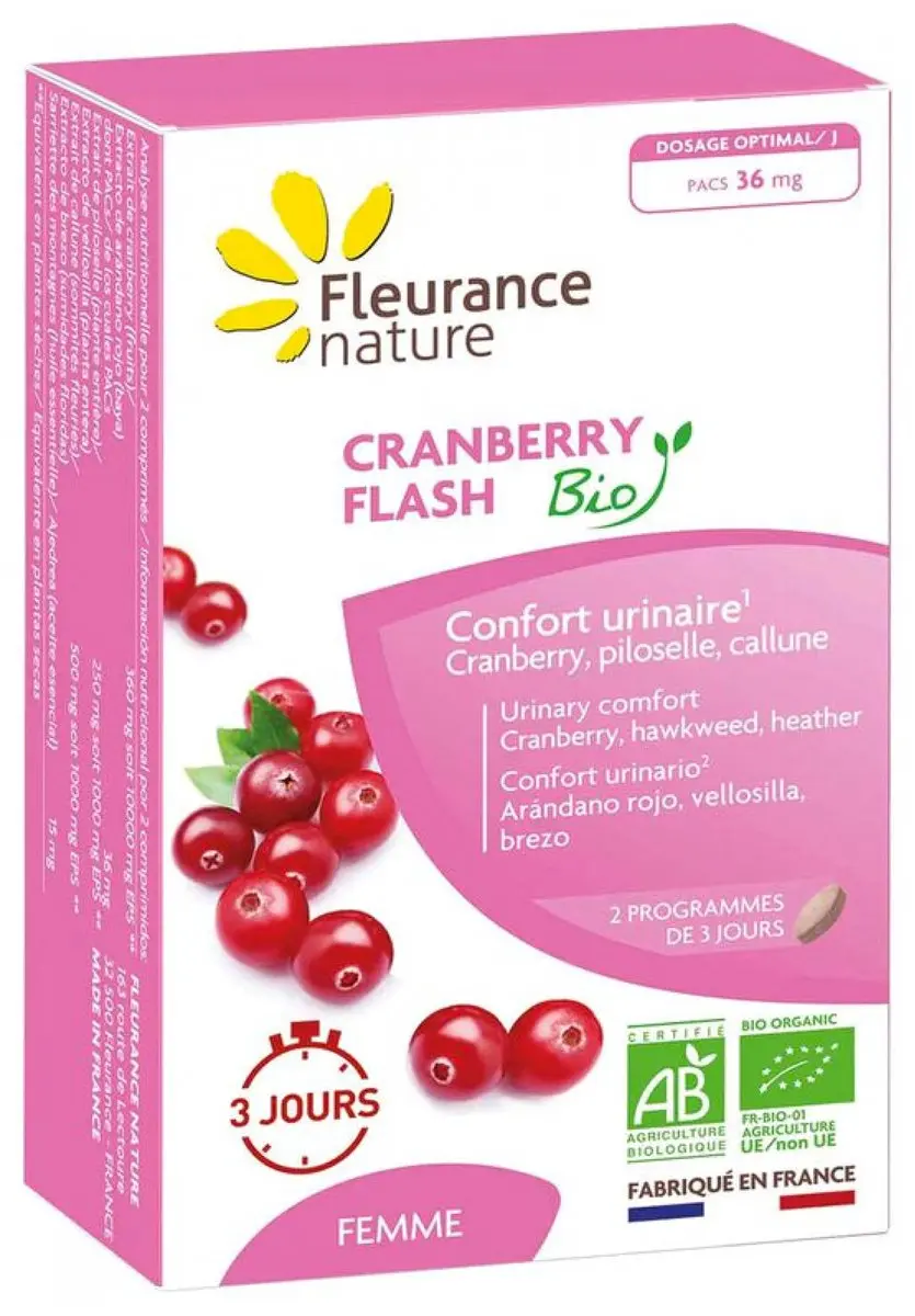 Fleurance Nature Cranberry Flash Organic 14 Tabletten