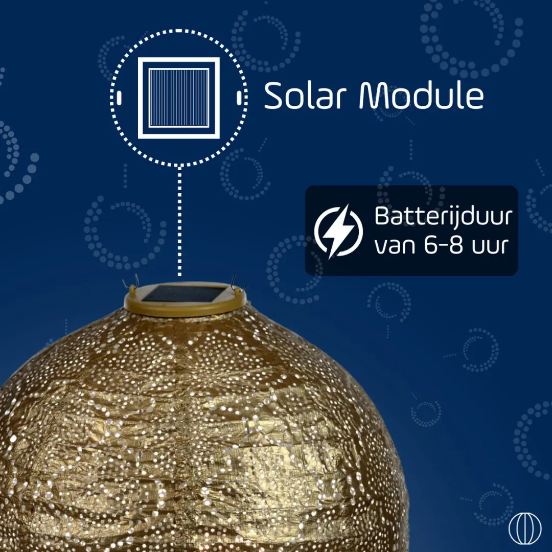 Lumiz Zonne Tuinverlichting Bazaar Rond 30cm - Goud