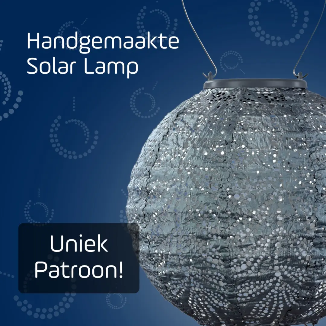 Lumiz Folia Rond Zonne Tuinverlichting 20cm - Grijsblauw