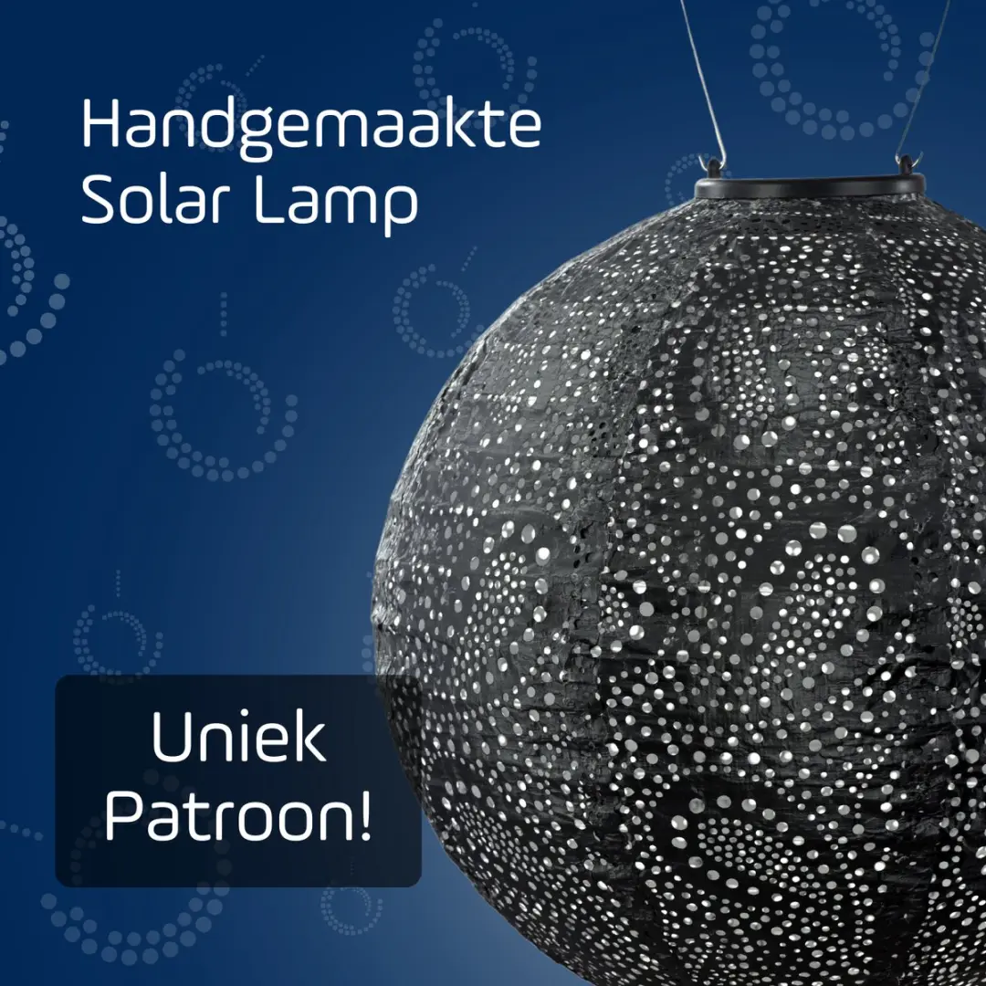 Lumiz Solar Buitenlamp Paisley Rond 30cm - Donker Grijs