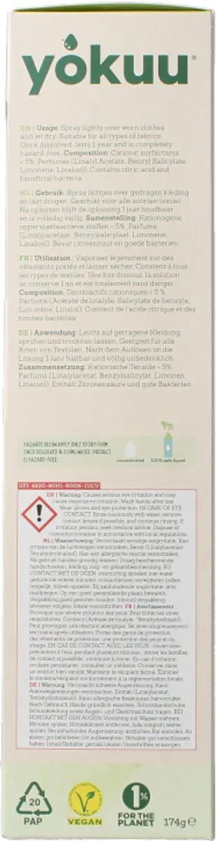 Yokuu Probiotische Kledingopfrisser Startkit - 300ml - Groen/Wit