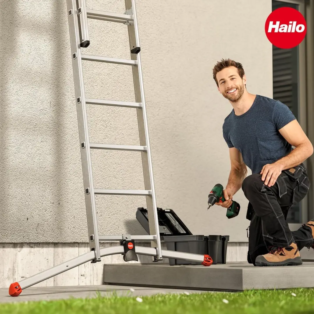 Hailo HobbyLOT Combinatieladder 3-delig - 27 Sporten - 150 kg