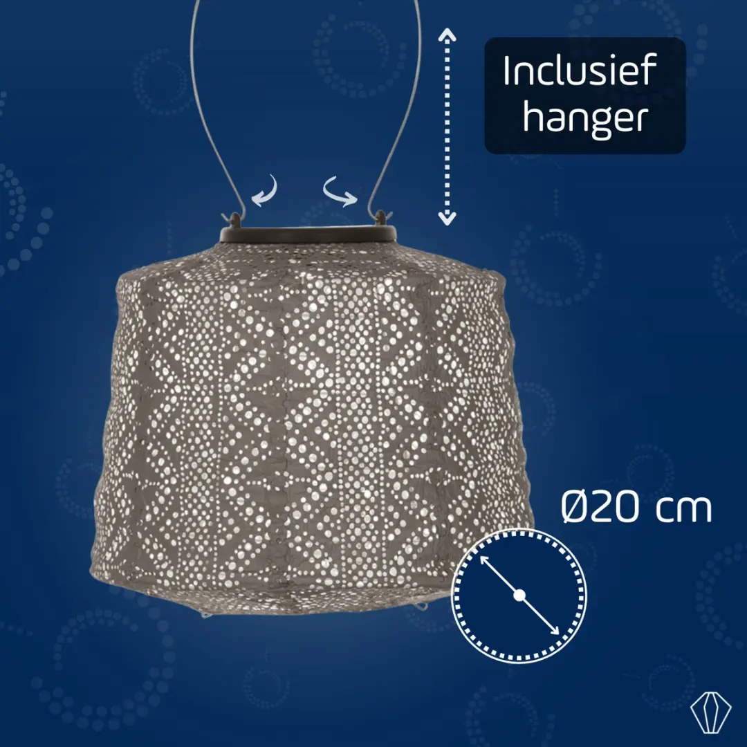 Lumiz Solar Tuinverlichting Lace 20cm - Taupe - afbeelding 6 van 6