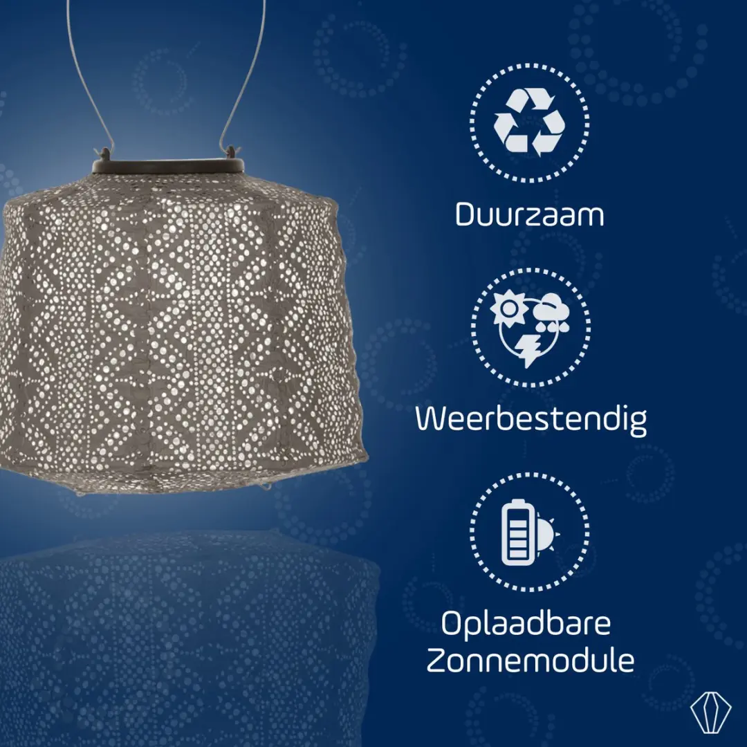 Lumiz Solar Tuinverlichting Lace 20cm - Taupe
