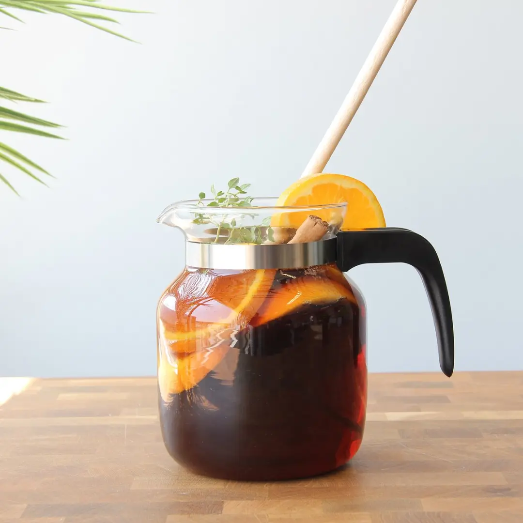 Bredemeijer Theepot Nora Glas 1,25L - Transparant/Zwart