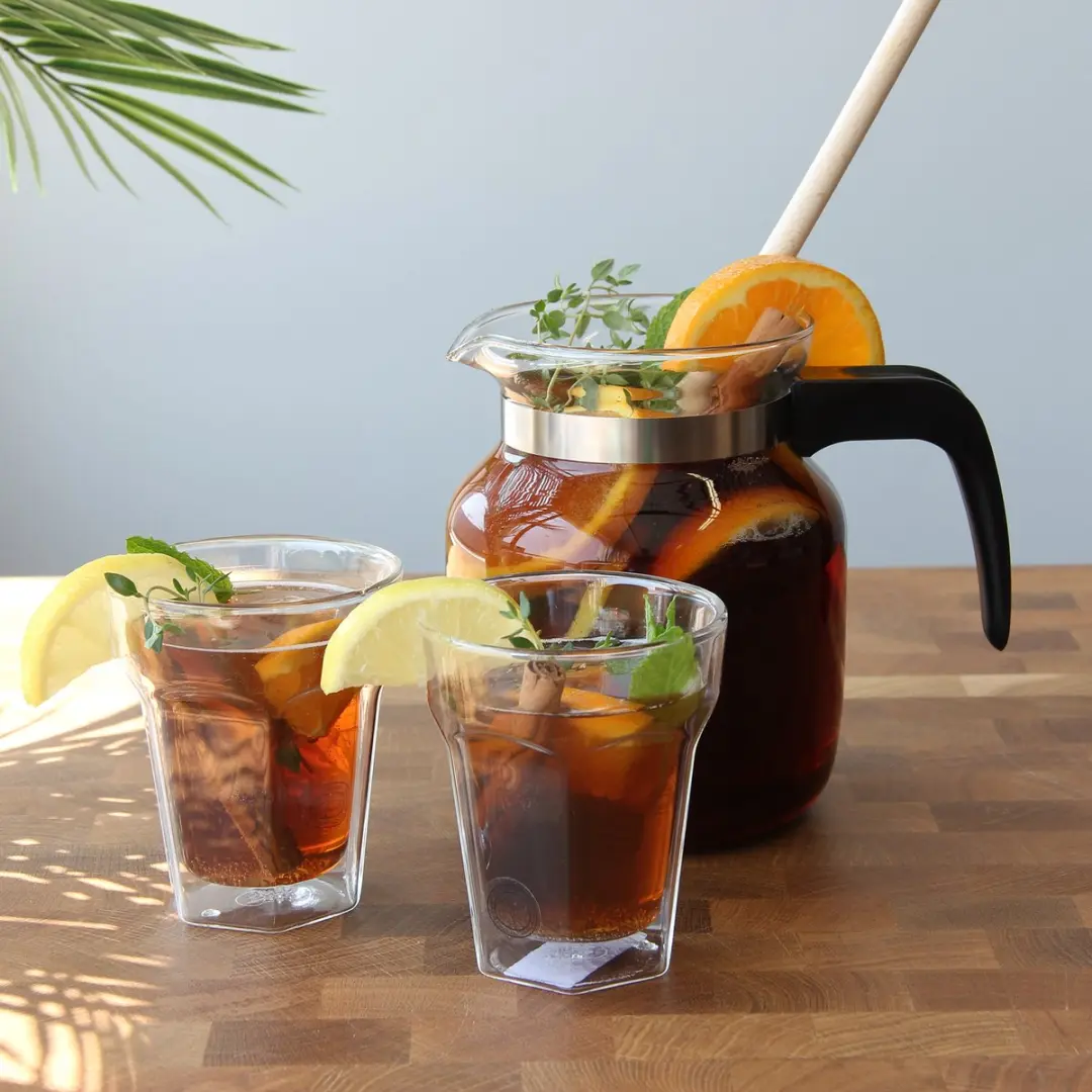 Bredemeijer Theepot Nora Glas 1,25L - Transparant/Zwart
