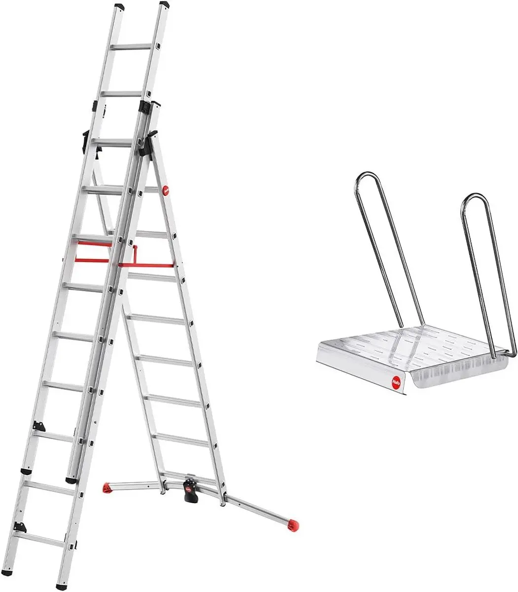 Hailo S100 ProfiLOT 3-delige Aluminium Ladder 150kg