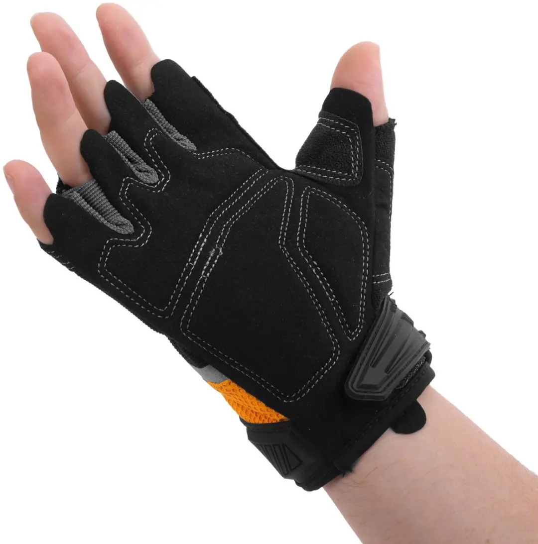 Handy Werkhandschoenen M Fingerless - Foam Palm - Synthetisch Leer - Zwart