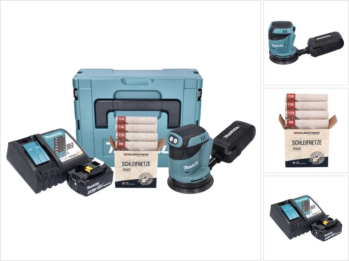 Makita DBO180RT1J Excentrische Schuurmachine 18V