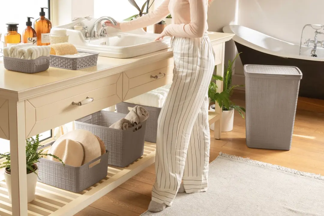 Curver Jute Wasmand 46L - 2 Stuks Taupe