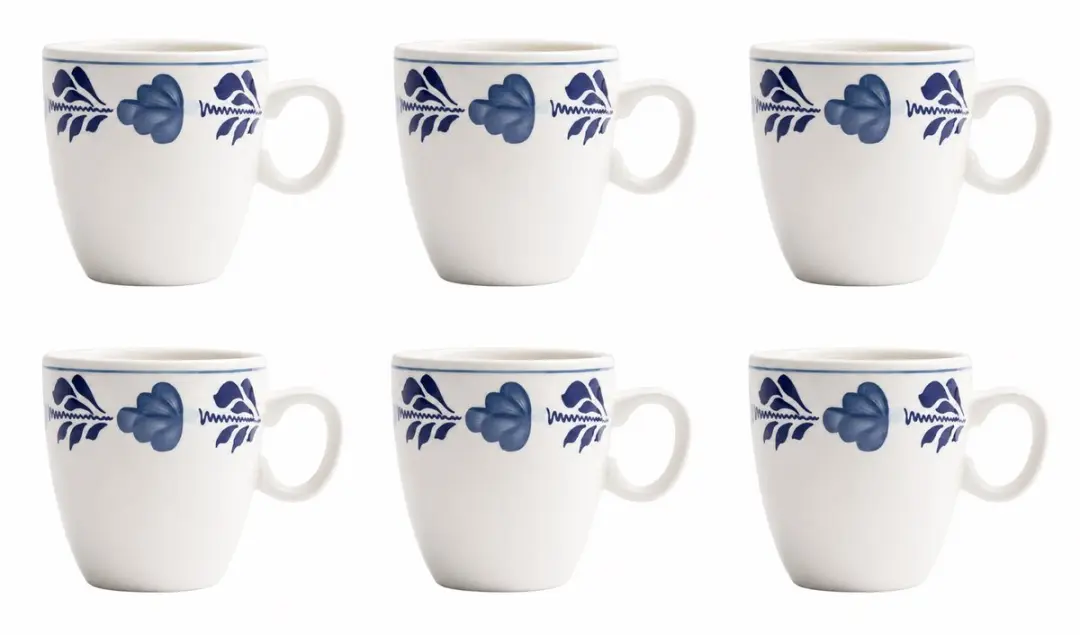 Royal Boch Boerenblauw Mini Mokken - 6 Stuks 0,23L