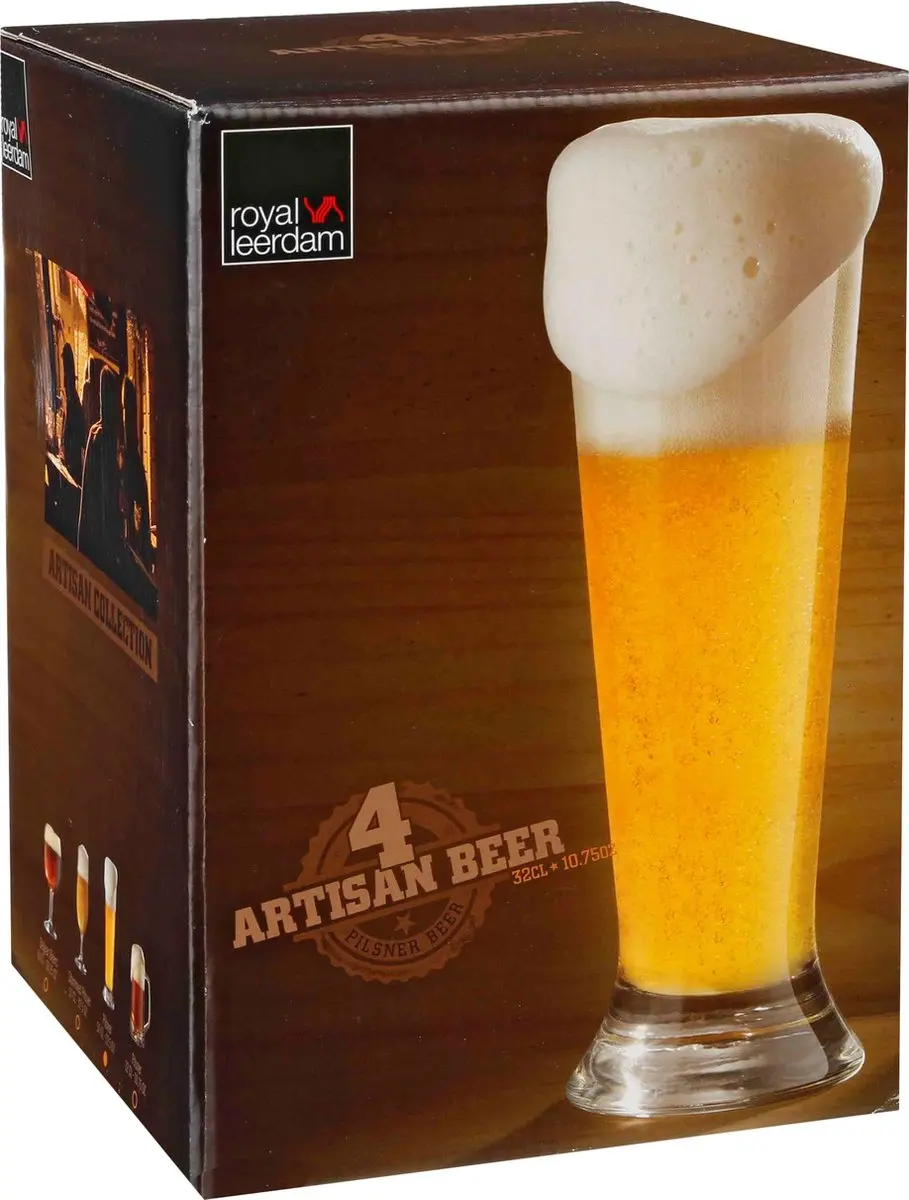 Royal Leerdam Artisan Bierglas 37cl - 4 Stuks