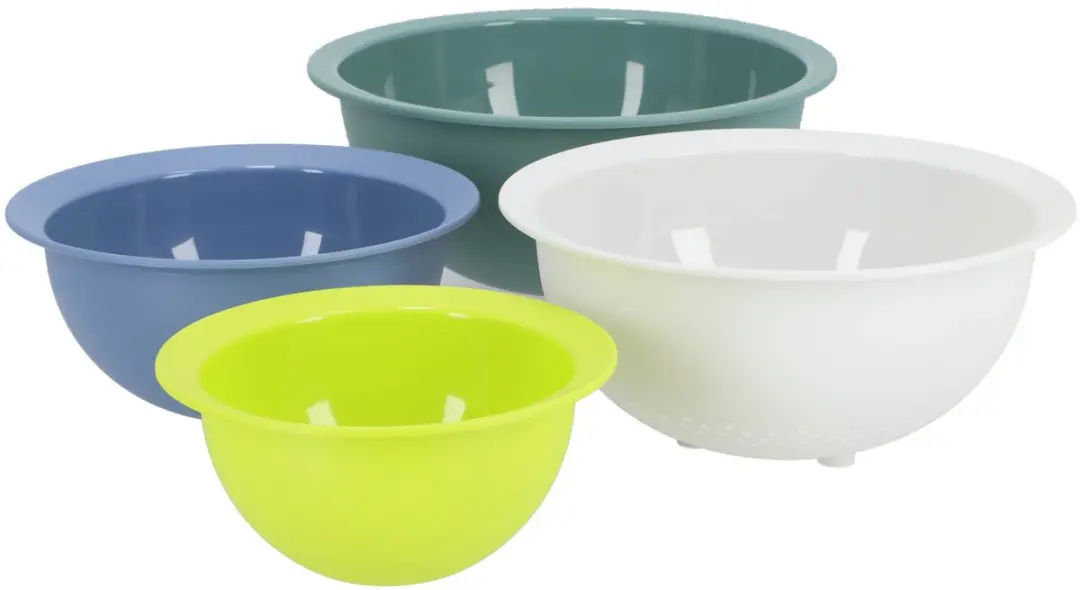 Rotho Caruba Schalenset 4-delig - 3 kommen 1-4,8L & zeef 3L