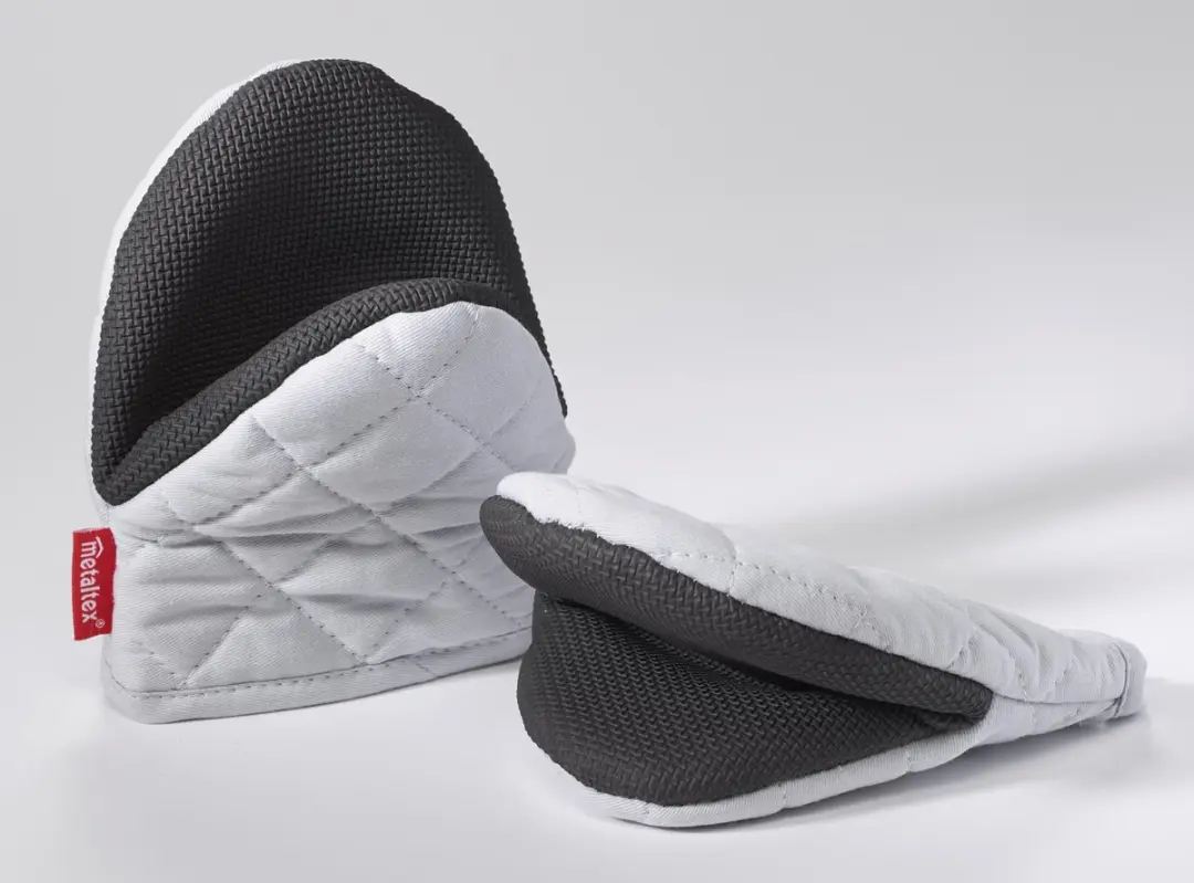 Metaltex Ovenhandschoenen 14cm - Grijs/Zwart - 2 Stuks