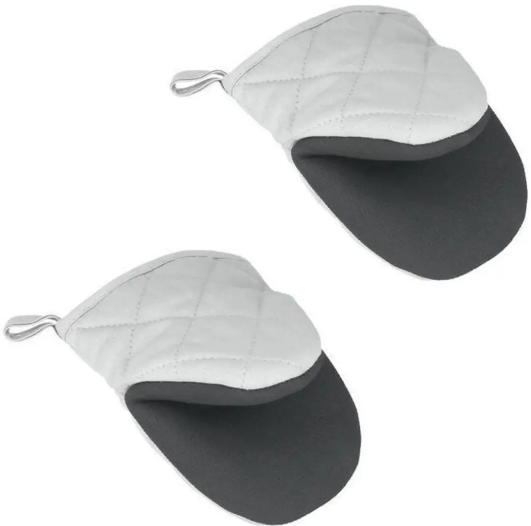 Metaltex Ovenhandschoenen 14cm - Grijs/Zwart - 2 Stuks - afbeelding 6 van 6