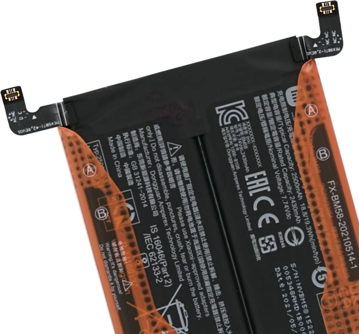 Xiaomi 11T Pro BM58 Interne Batterij - 5000mAh - Zwart - afbeelding 3 van 4