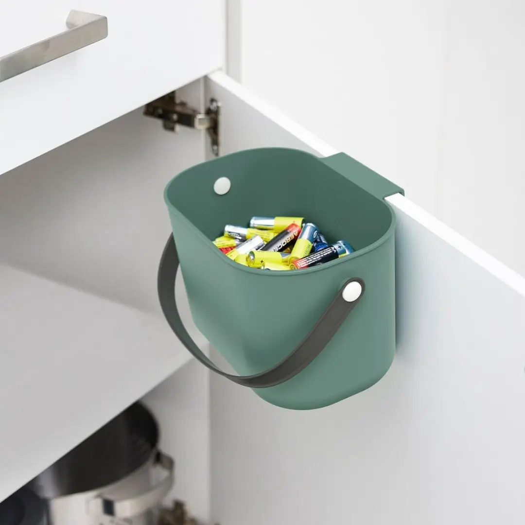 Rotho Albula GFT Afvalbak 3,2L - Groen - 2 Stuks