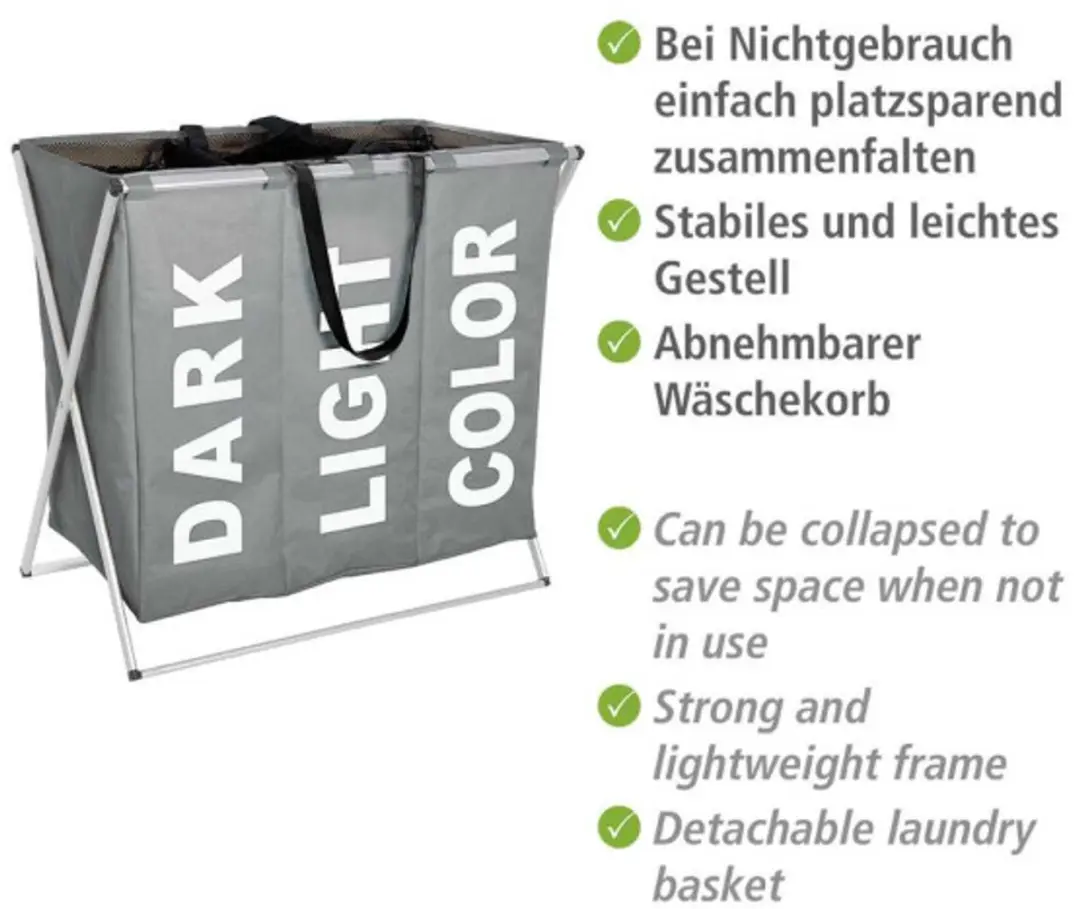 Wenko BKS Wasmand 130L - Grijs