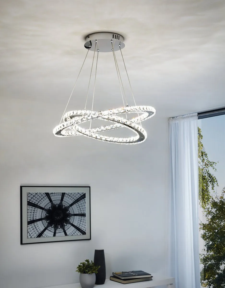Eglo Varrazo Hanglamp LED Ø55cm - Chroom