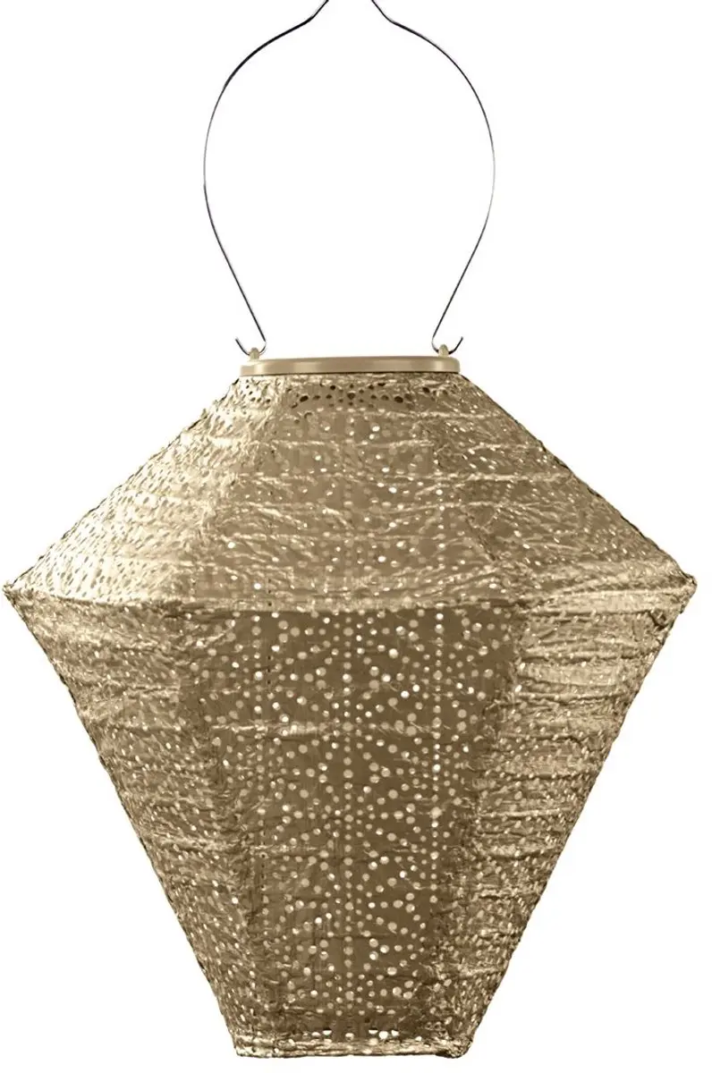 Lumiz Solar Lampion Diamond Set - 3 Stuks - Grijsblauw/Goud/Paars