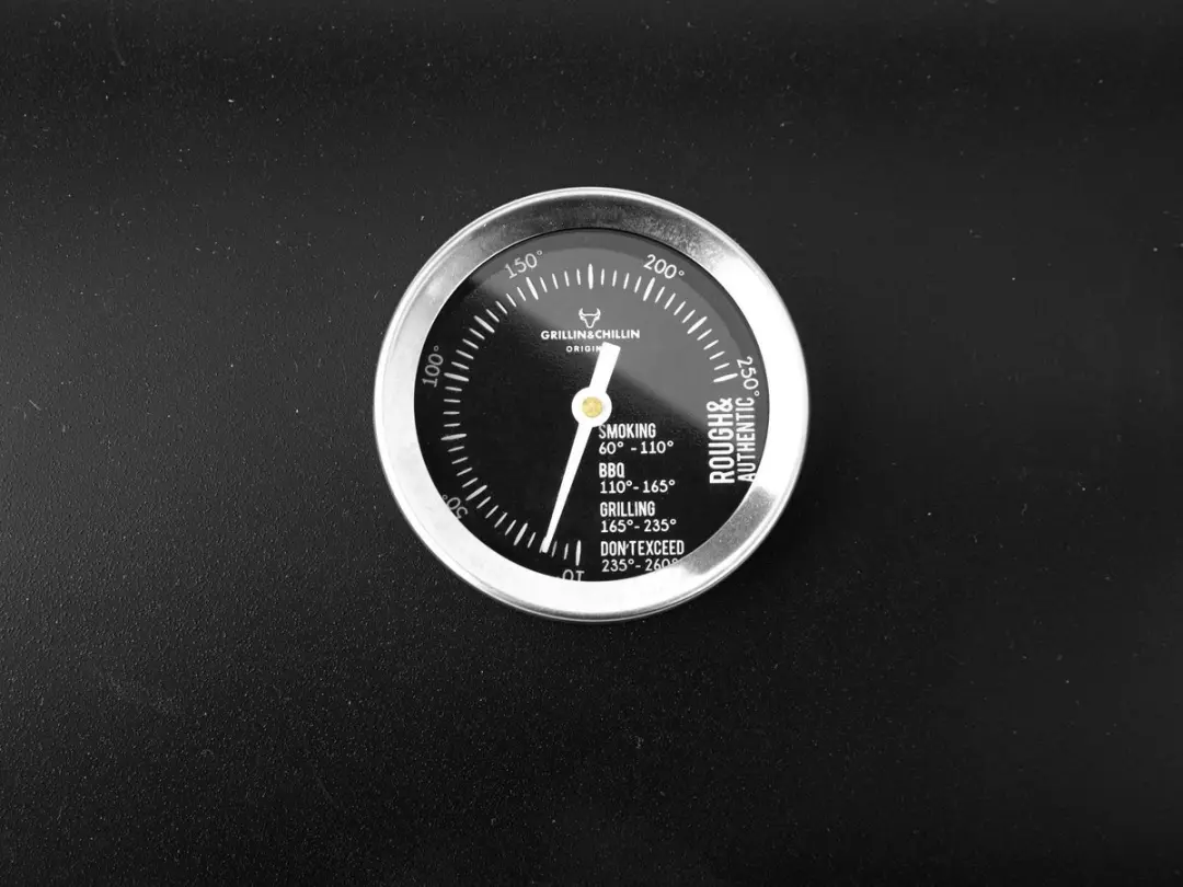 Gusta Barbecue Grill en Smoker 22x18cm - Thermometer - Zwart